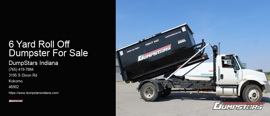 6 Yard Roll Off Dumpster For Sale